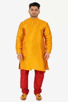 Men's Silk Kurta Pajama Set Wedding & Festive Indian Ethnic Wear (A-102)