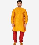 Men's Silk Kurta Pajama Set Wedding & Festive Indian Ethnic Wear (A-102)
