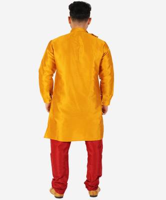 Men's Silk Kurta Pajama Set Wedding & Festive Indian Ethnic Wear (A-102) 2