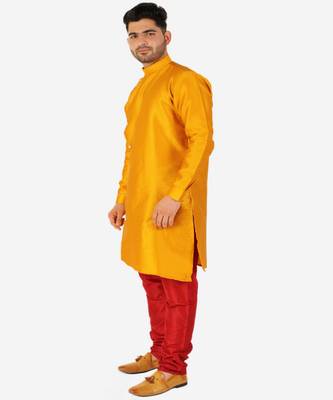 Men's Silk Kurta Pajama Set Wedding & Festive Indian Ethnic Wear (A-102) 3