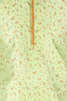 Men's Silk Kurta Pajama | Mandarin Collar | Floral Print (A-111)