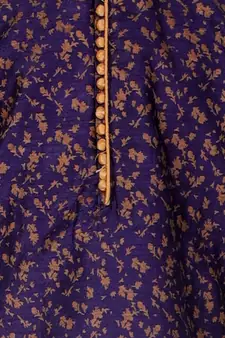 Men's Silk Kurta Pajama | Mandarin Collar | Floral Print (A-111)