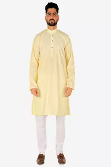Men's Silk Kurta Pajama | Mandarin Collar | Floral Print (A-112)