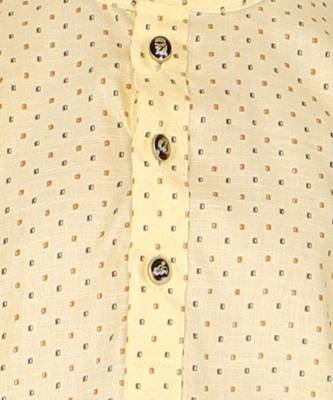Men's Silk Kurta Pajama | Mandarin Collar | Floral Print (A-112) 5