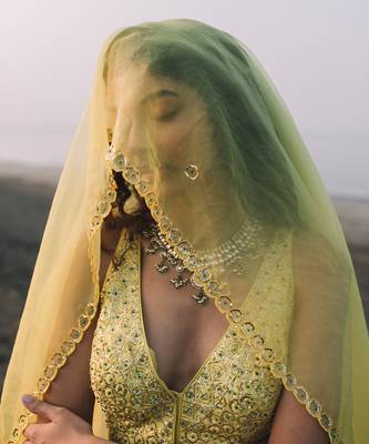 Dopahar Lemon Yellow Lehenga Set 10