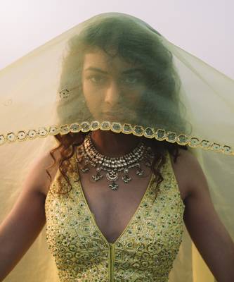 Dopahar Lemon Yellow Lehenga Set 11
