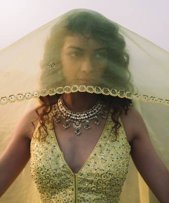 Dopahar Lemon Yellow Lehenga Set 12