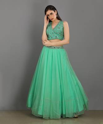 Chaman Mint Green Lehenga Set 3