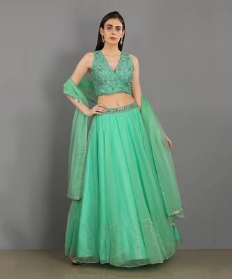 Chaman Mint Green Lehenga Set 1