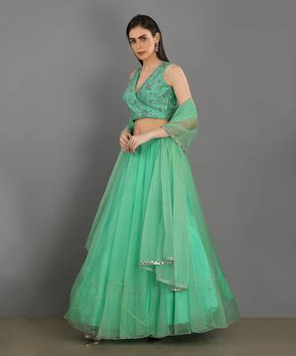 Chaman Mint Green Lehenga Set 4