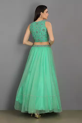Chaman Mint Green Lehenga Set