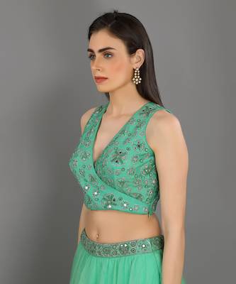 Chaman Mint Green Lehenga Set 8