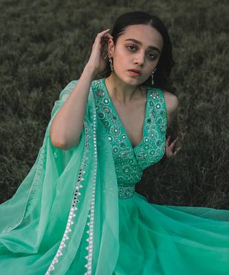 Chaman Mint Green Lehenga Set 9