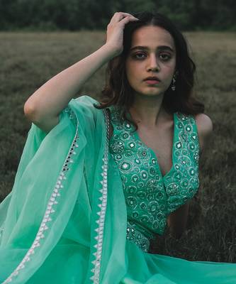 Chaman Mint Green Lehenga Set 10