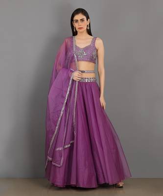 Adaah Lilac Lehenga Set 1