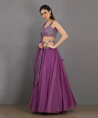 Adaah Lilac Lehenga Set 3