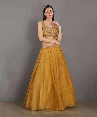 Chamak Gold Lehenga Set 2