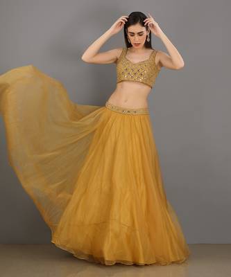 Chamak Gold Lehenga Set 3
