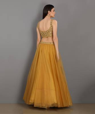 Chamak Gold Lehenga Set 4