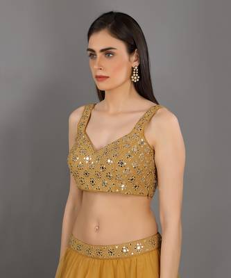 Chamak Gold Lehenga Set 5