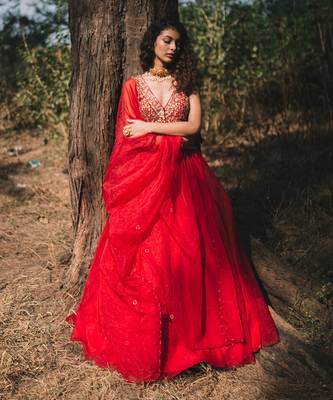 Noorani Red Lehenga Set 1
