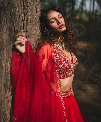 Noorani Red Lehenga Set 2