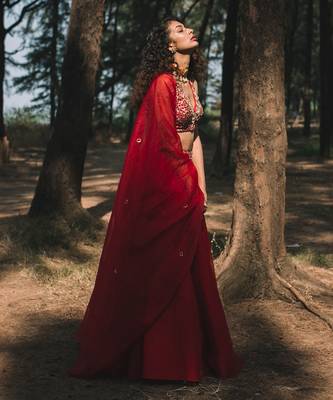 Noorani Red Lehenga Set 4