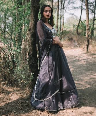 Siyah Olive Green Lehenga Set 1