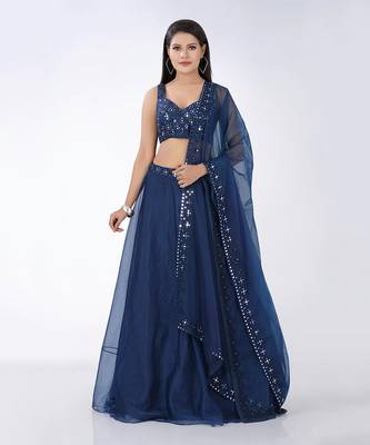 Maham Navy Blue Lehenga Set 1