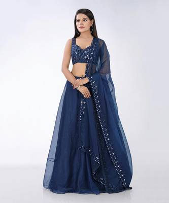 Maham Navy Blue Lehenga Set 2