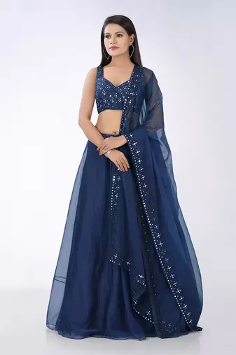 Maham Navy Blue Lehenga Set