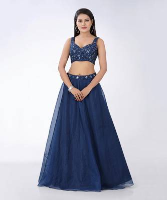 Maham Navy Blue Lehenga Set 3