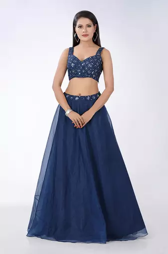 Maham Navy Blue Lehenga Set