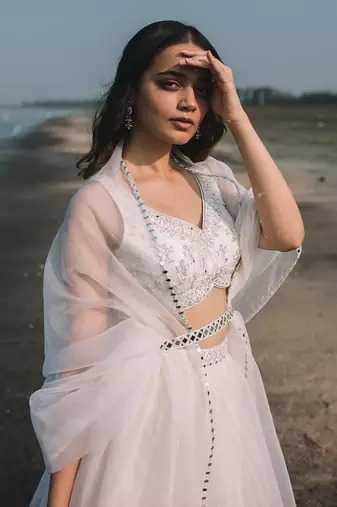 Nigaah Ivory Lehenga Set