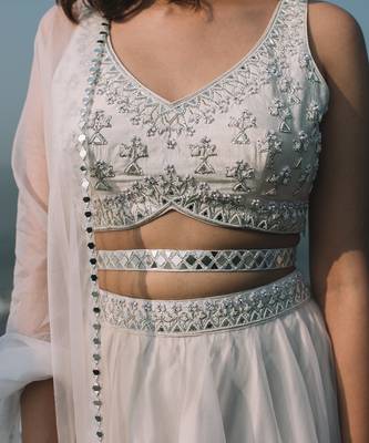 Nigaah Ivory Lehenga Set 3