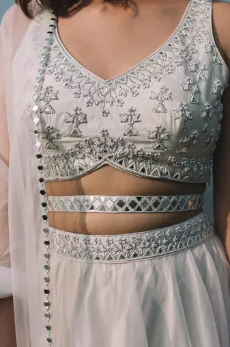 Nigaah Ivory Lehenga Set