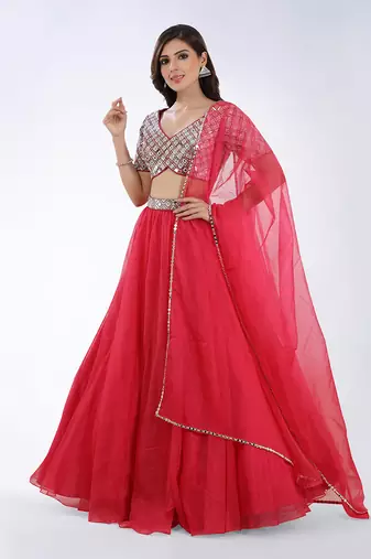 Afsa Rani Pink Lehenga Set