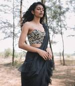 Ulfat Olive Green Saree