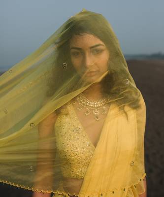 Shaam Lemon Yellow Saree 11