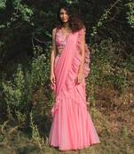 Gul-Rez Pink Saree