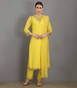 Suhaanii Lemon Yellow Kurta Set