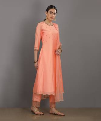 Ruuh Peach Kurta Set 2