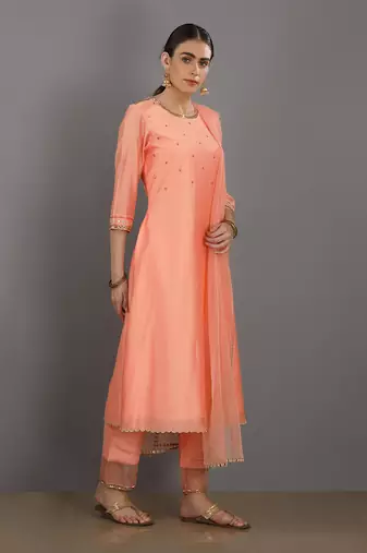 Ruuh Peach Kurta Set