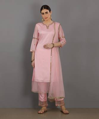 Ramaani Baby Pink Kurta Set 1