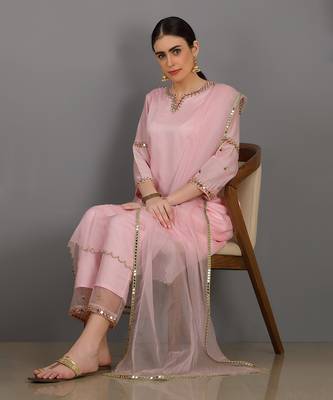 Ramaani Baby Pink Kurta Set 3
