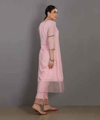 Ramaani Baby Pink Kurta Set 4