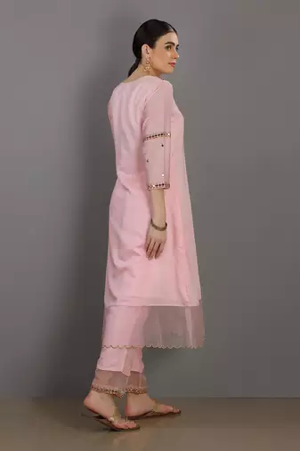 Ramaani Baby Pink Kurta Set
