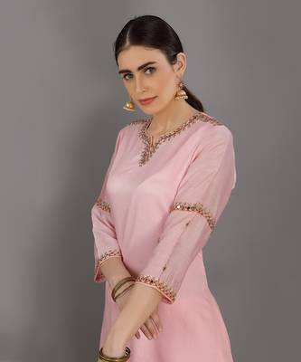 Ramaani Baby Pink Kurta Set 5