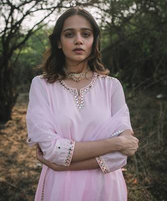 Ramaani Baby Pink Kurta Set 7