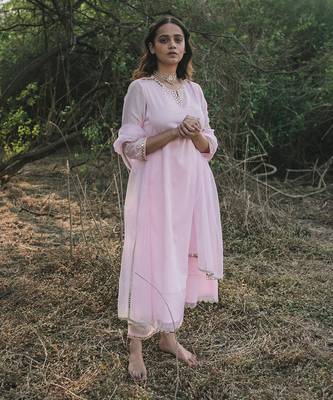 Ramaani Baby Pink Kurta Set 8